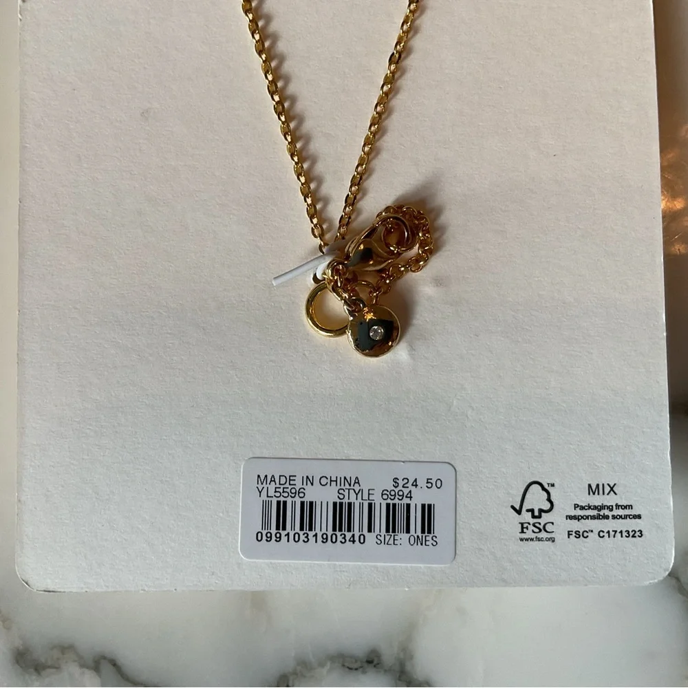 NWT J.Crew Crewcuts Girls' Gold Plated heart locket necklace does not open